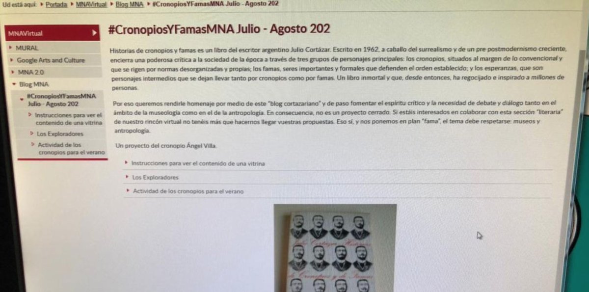 ¡Tenemos nueva sección en nuestro #BlogMNA!
Tras haberlo inaugurado desde un punto de vista más "literario" abrimos la posibilidad de que seáis vosotros y vosotras los que generéis contenido para él.
culturaydeporte.gob.es/mnantropologia…