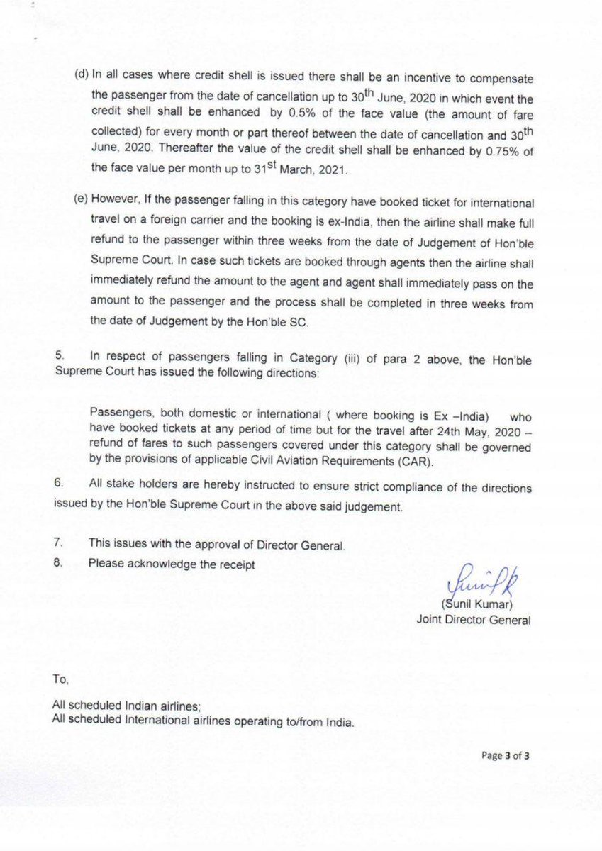 pravasilegalcel's tweet photo. #Happy_News @Pravasi_Legal_Cell could resolve another issue successfully. #DGCA #circular #dated #October_8_2020 on  #refund of  #all #air tickets  #cancelled  during #covid19 #tickets #booked #prior to #lockdown are also #covered in this #refund_scheme
@advocate_jose https://t.co/oQJgScFOOZ