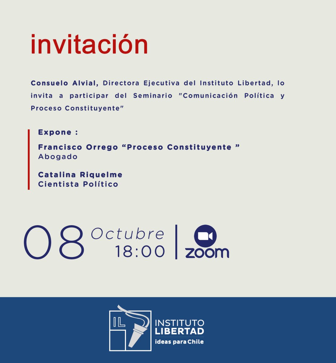 CabilderosCL's tweet photo. ¡Los cabilderos no paramaos! Hoy, en una alianza con el @InstLibertad, daremos una nueva charla en torno al "actual proceso constituyente, sus desafíos y vicisitudes".
Nuestro miembro @PanchoOrregoG una vez más conversará con dirigentes territoriales. 
¡Toda la suerte del mundo! https://t.co/4WhDdSjsU9