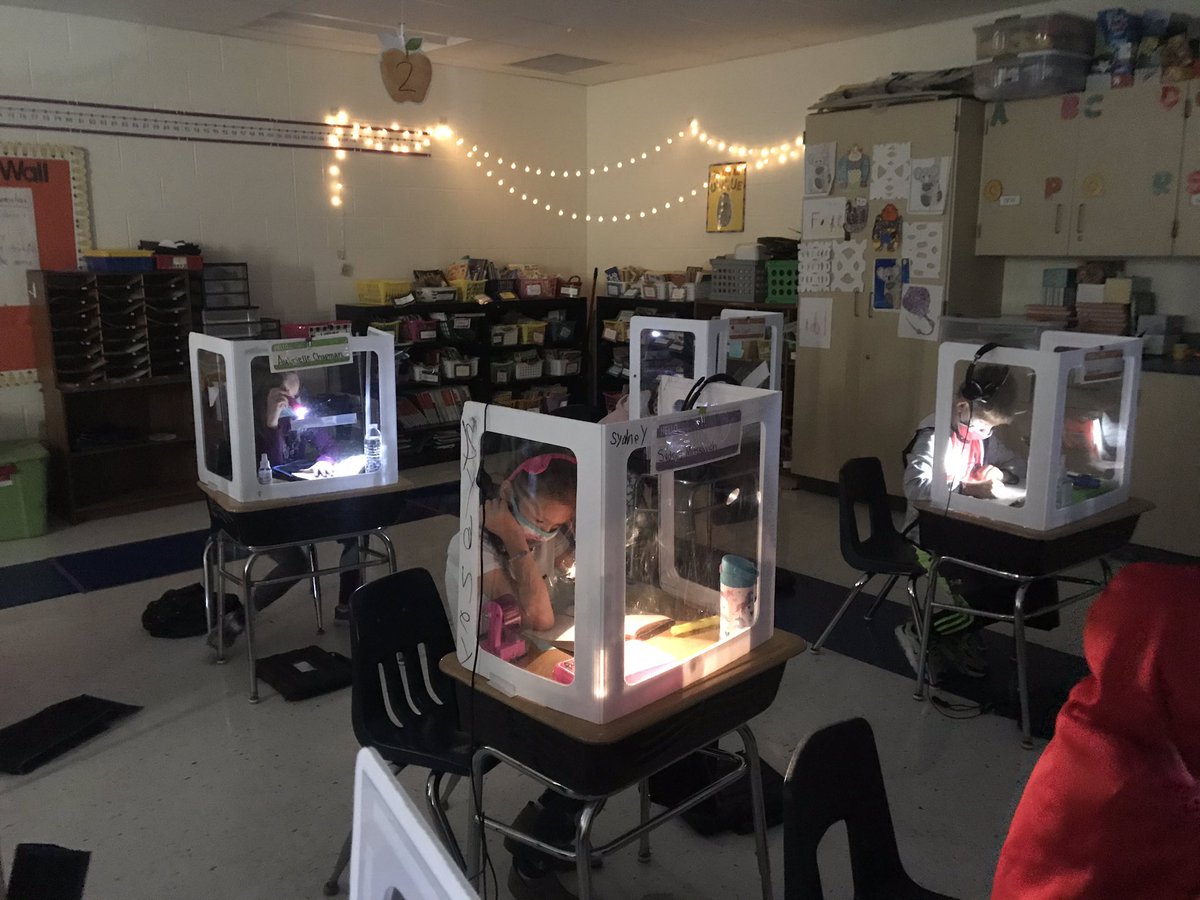 KESwarsinskey's tweet image. This weeks reward, flashlight work! They’re having fun and super focused! I love the headlamp!