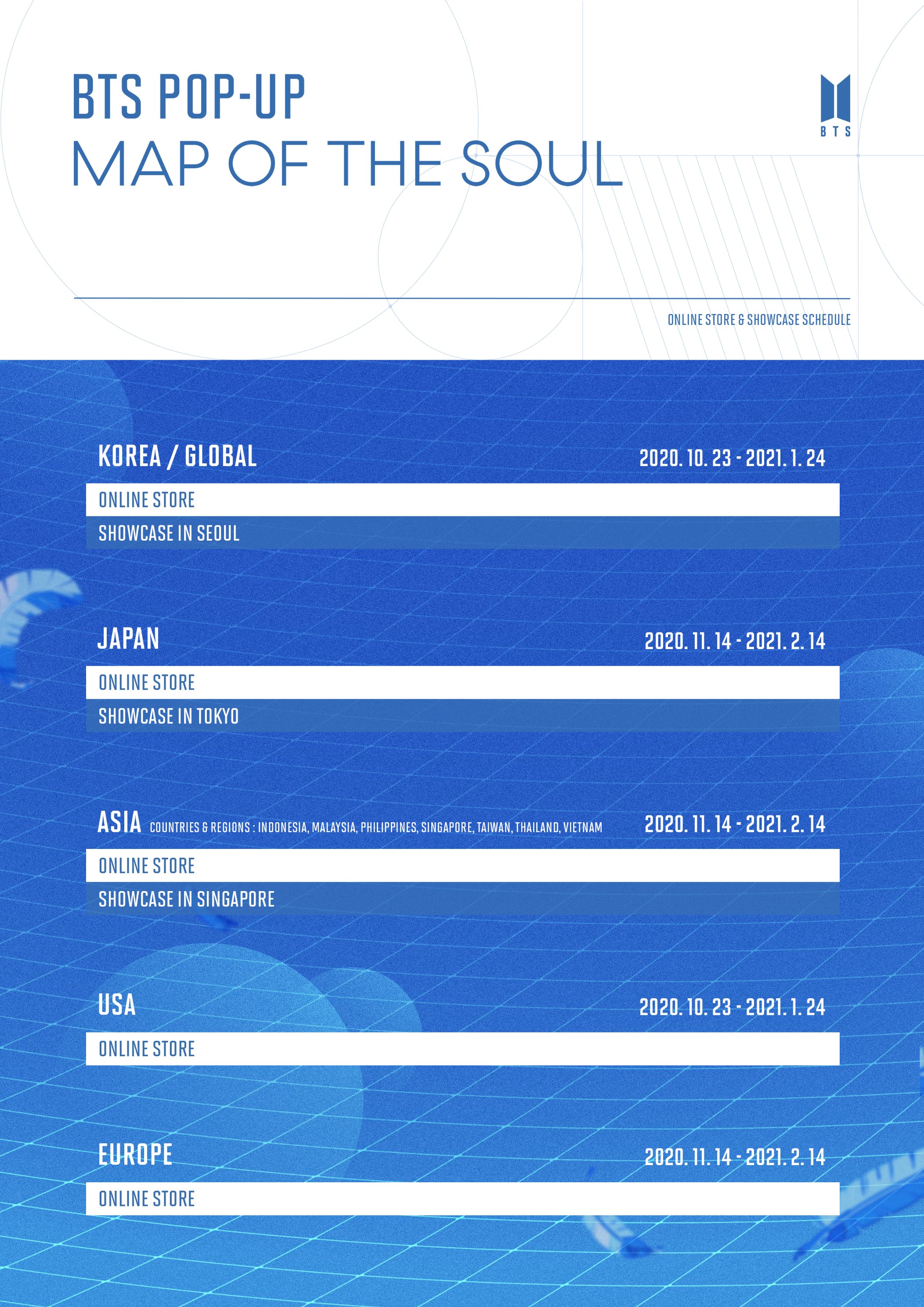 Map Online Store Indonesia Bts_Official On Twitter: "Bts Pop-Up : Map Of The Soul Online Store &  Showcase Schedule #Bts_Popup #Map_Of_The_Soul Https://T.co/Er41A3Dvq5" /  Twitter