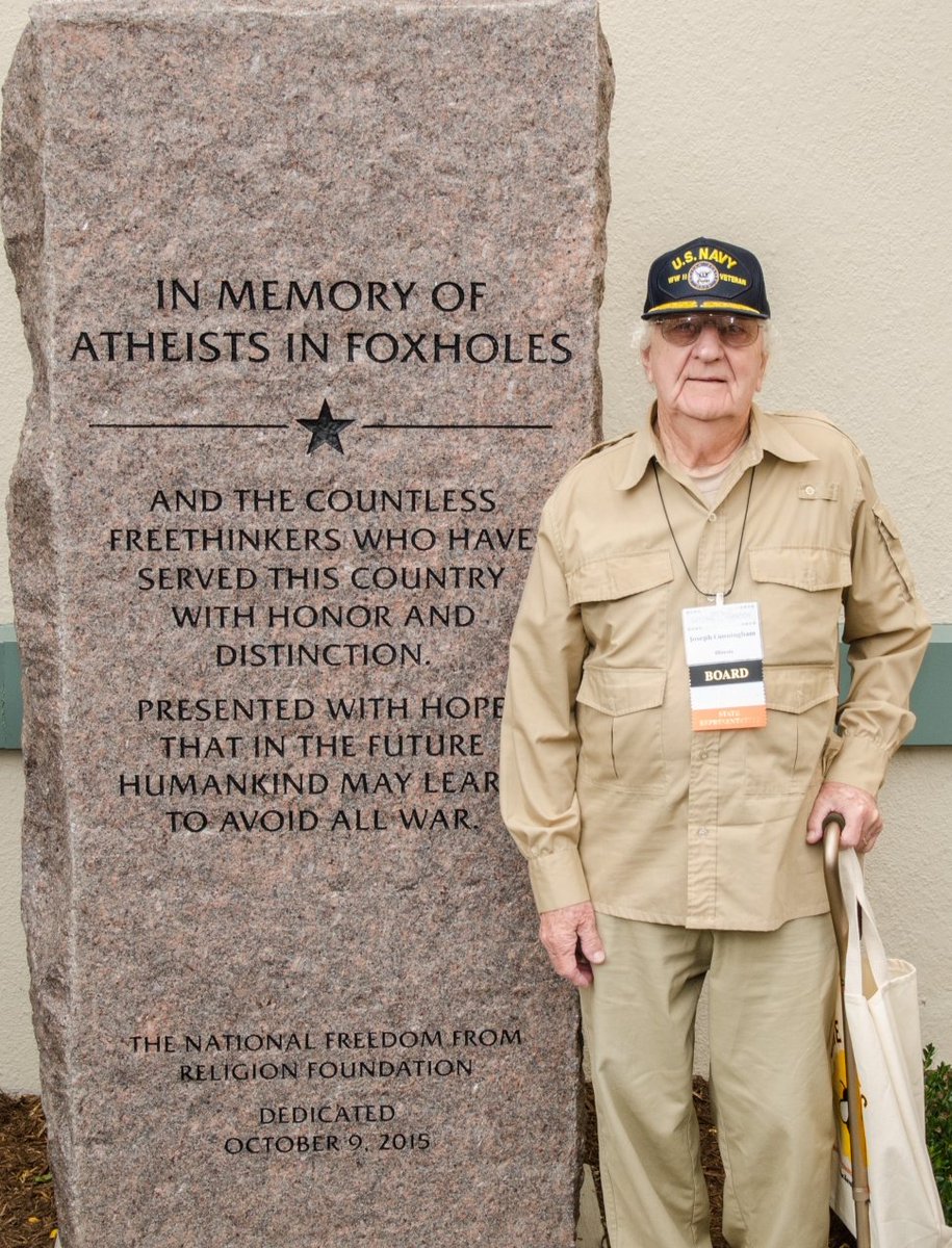 FFRF's tweet photo. ATTN: 'Atheists-in-foxholes' and freethinking vets: Take a moment to share your experience as a nonreligious service member and any thoughts you have on how the military could do better to keep our military secular. More info: https://t.co/oIxyN946QW https://t.co/1p6YaqRCK0