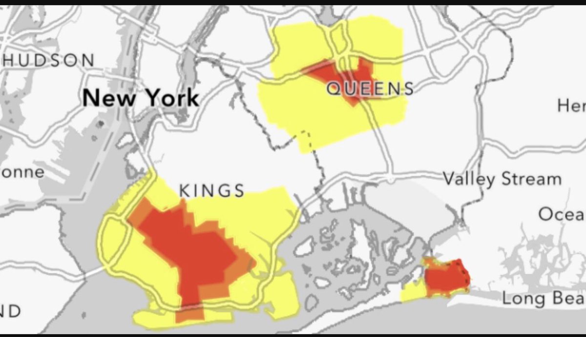 On the left is the 2016 NYC election map. On the right are the zones that Mayor DeBlasio and Gov Cuomo are forcing into a second total lockdown.