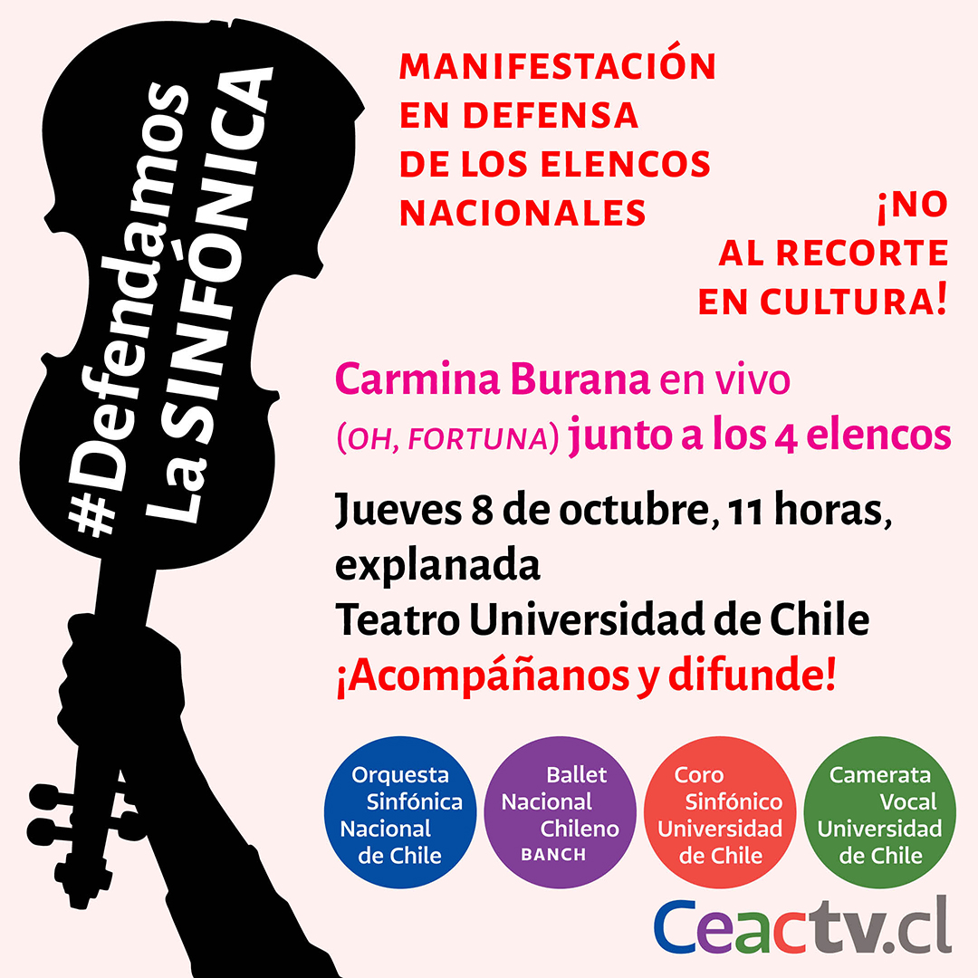 BanchUchile's tweet photo. #DefendamosLaSinfónica 
Sabías qué? El 2011,1er @GobiernodeChile @sebastianpinera, elConsejo @culturas_cl otorga a @lasinfonica PremioPresidenteDeLaRepública, por esencial aporte a IdentidadMusicalChilena. Hoy el mismo, recorta 25% y hace inviable continuidad de @CEAC_UChile https://t.co/PttzA2LnFy