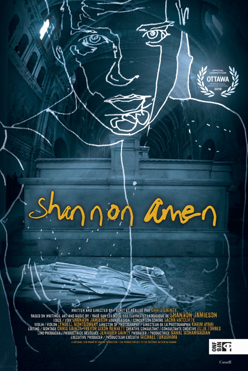 thenfb's tweet image. 📽️✨ Free starting October 10! 
For World Mental Health Day, we're releasing Chris Dainty's (@DPI_studio) #ShannonAmen, a moving elegy to an incredibly artistic friend lost to suicide → bit.ly/ShannonAmen
#animation #icemation #NFB