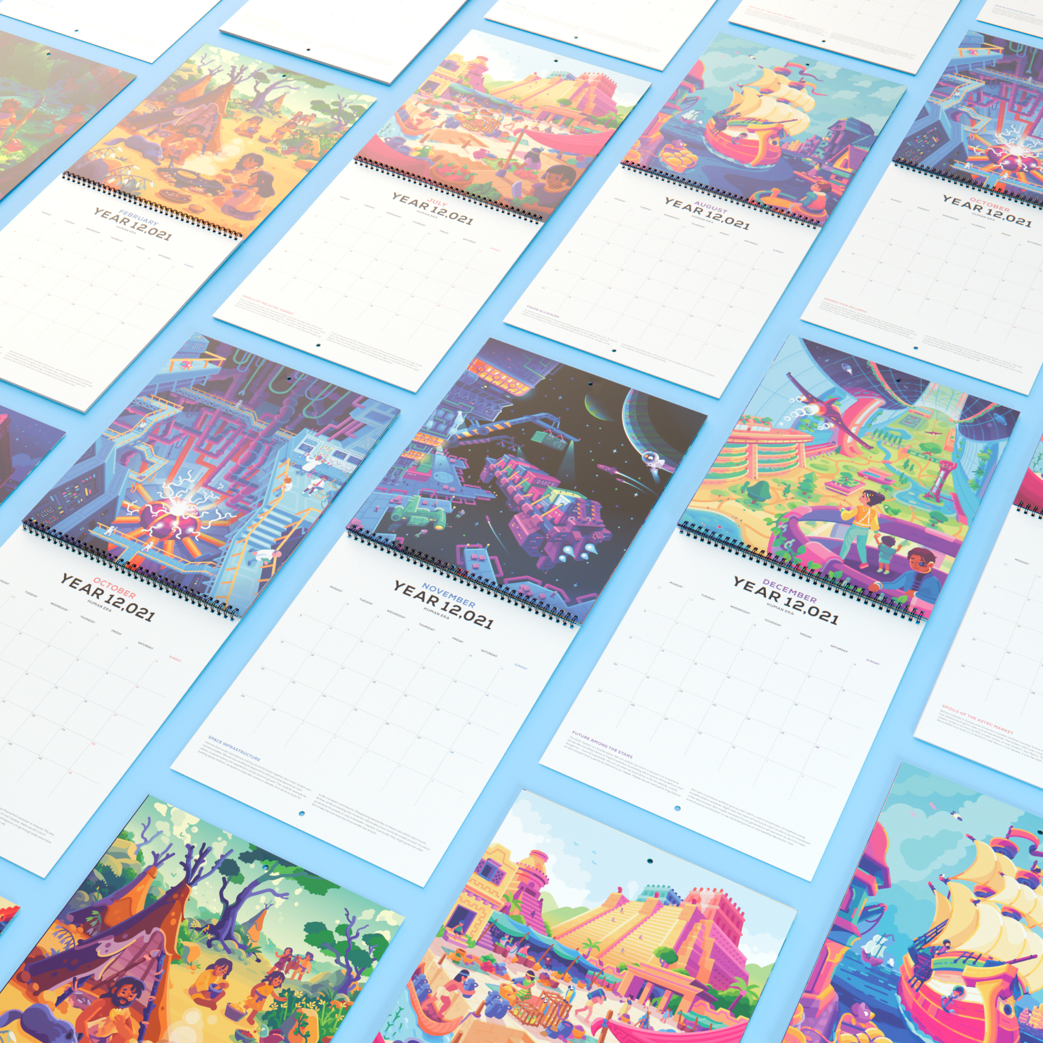 Kurzgesagt On Twitter Our 12 021 Calendar Is All About The Journey Of Humanity Beginning Tens Of Thousands Of Years Ago Leading Into The Revolution In Agriculture To Ancient High Civilizations And The