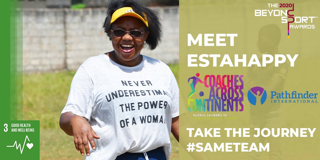 “I’ve seen students...engaging without hesitation through sports." 

Head over to our IG to see how Estahappy is advancing sexual health &amp; reproductive rights in Tanzania w/2020 Global Awards Shortlisters <a href="/coachesacross/">CoachesAcrossContinents</a> &amp; <a href="/PathfinderInt/">Pathfinder</a> 

 beyondsport.org/journey #SameTeam #SDG3