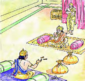 Kali asked Dwapara to enter into the Gambling dice ( paachika in Telugu ) and he would enter into Nala and invite Nala's brother Pushkar to play gambling. He asked Dwapar to help him to defeat Nala through his brother. Both kali and Dwapar entered into the respective targets.