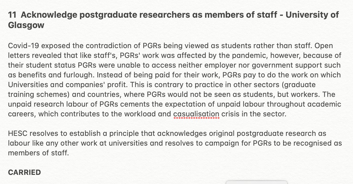 How are you all doing following a predictably disastrous term start?

We've had a busy summer fighting for PGRs and are hitting 20/21 with a win. PGRs from across Manchester, Sheffield, QMUL, Glasgow, and other unis got two motions carried in UCUs special sector conference 📢📢