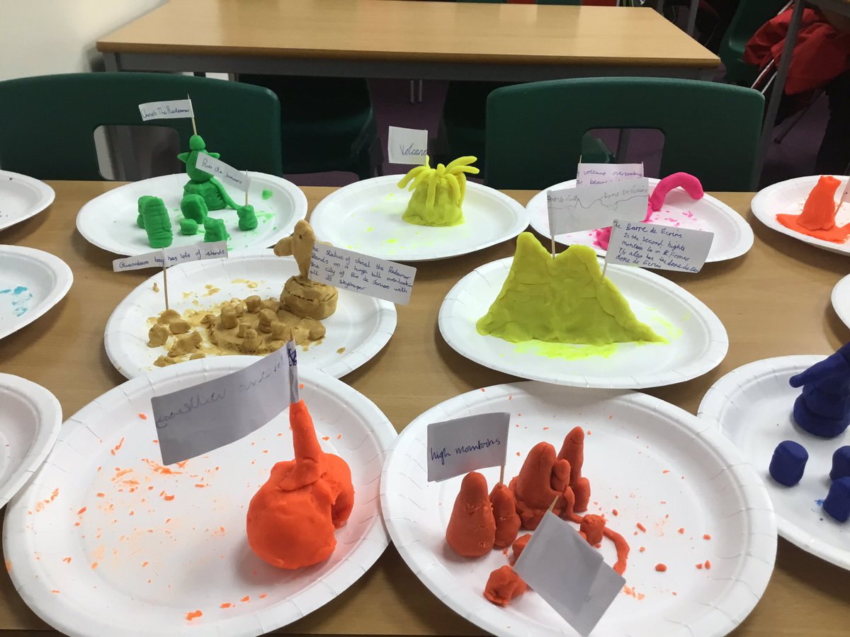 RedMaidsGeo's tweet image. Great taster lesson this morning with @RedmaidsJuniors Year 6 students making play dough landscapes. Guanabara Bay seemed most popular. Any ideas where that is budding geographers?