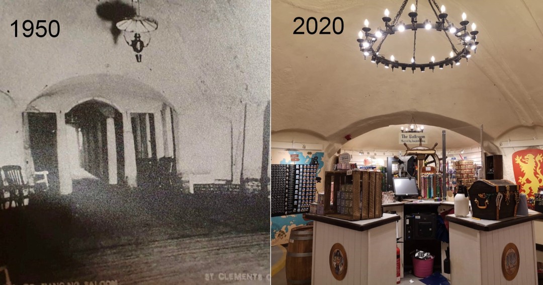Look at the then and now pics of Joseph Golding's ballroom - which is now our gift shop. Does anyone remember going when it was a dance hall back in its jazz heyday?
