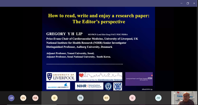 af_reach's tweet photo. Prof Gregory Lip from @LiverpoolCCS gave an insightful #webinar yesterday about writing a #journalarticle from the editor's prospective. Attendees were from #UK, #Brazil, #China and #SriLanka! #globallearning

#NIHRglobalhealth @NIHRresearch https://t.co/ggeOX3GO4I