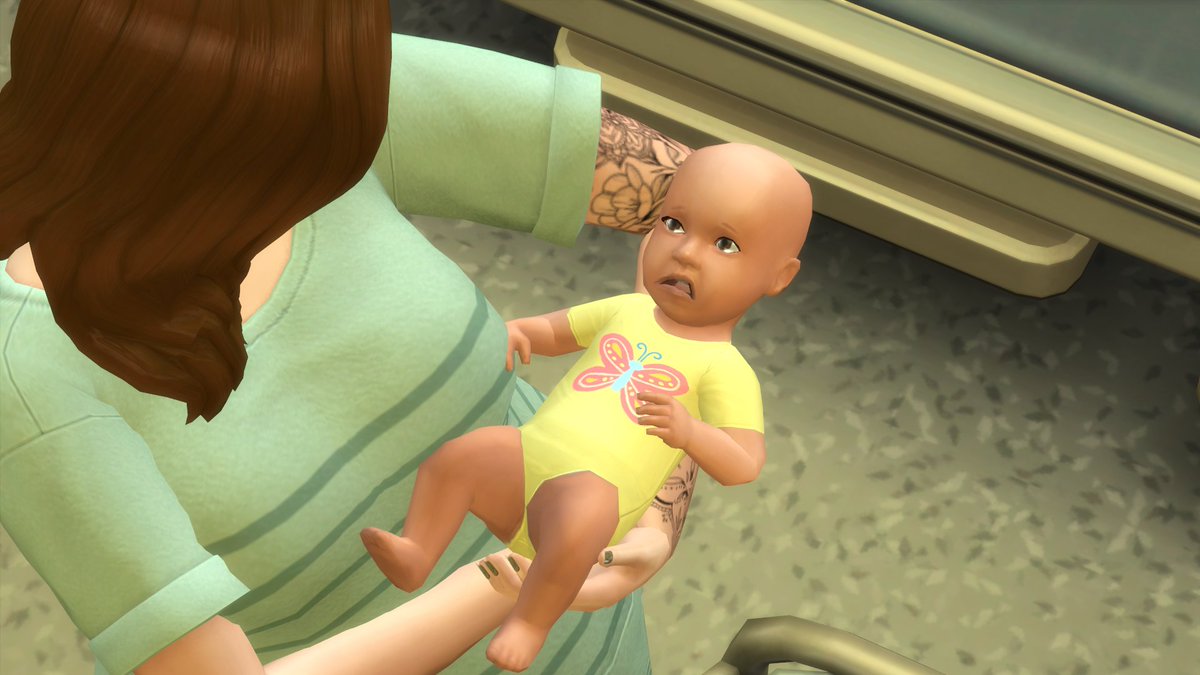 SUPER LOL AT THE BABY THOUGH—whom we randomly named Jolene—because her face is like "ew why was I born?"