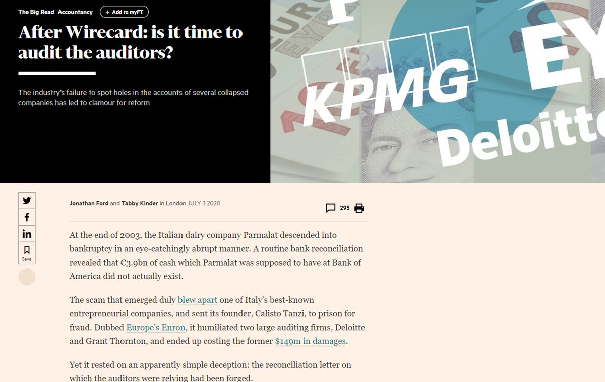 For casual football fans who are confused by these continuous  #fraud (s) and scratching their heads thinking... "It must be OK because big companies who are highly regulated are involved in the processes"Think again! #Auditors  #Banks  #Football  @FD  @tomburgis  @JamesPiotr