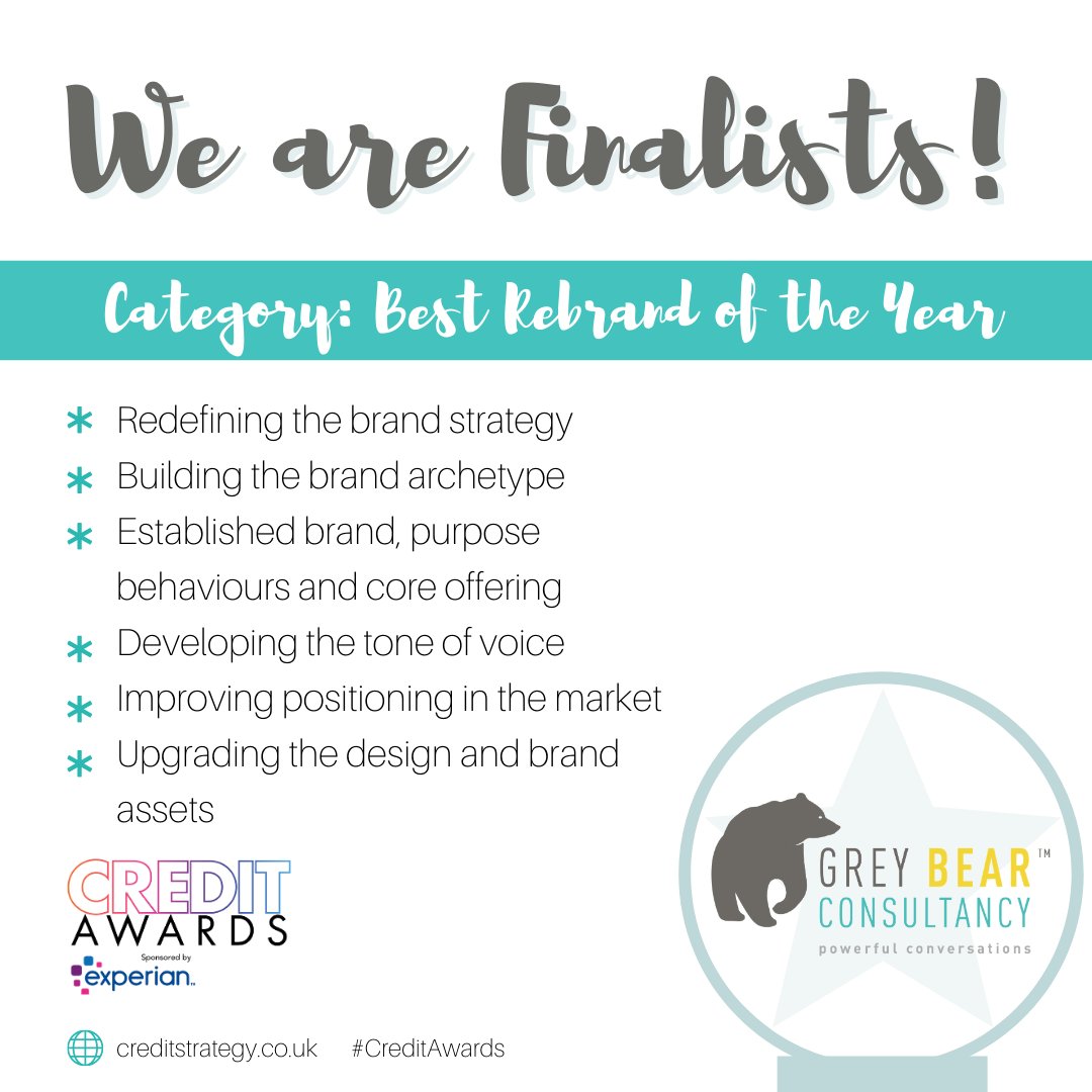 We love it when we have #powerfulconversations that make a difference, and to be recognised for Rebrand of the Year at the #CreditAwards2020 makes us all warm inside. 

Thanks to our customers for letting us play with your brands and making a difference to your market position!