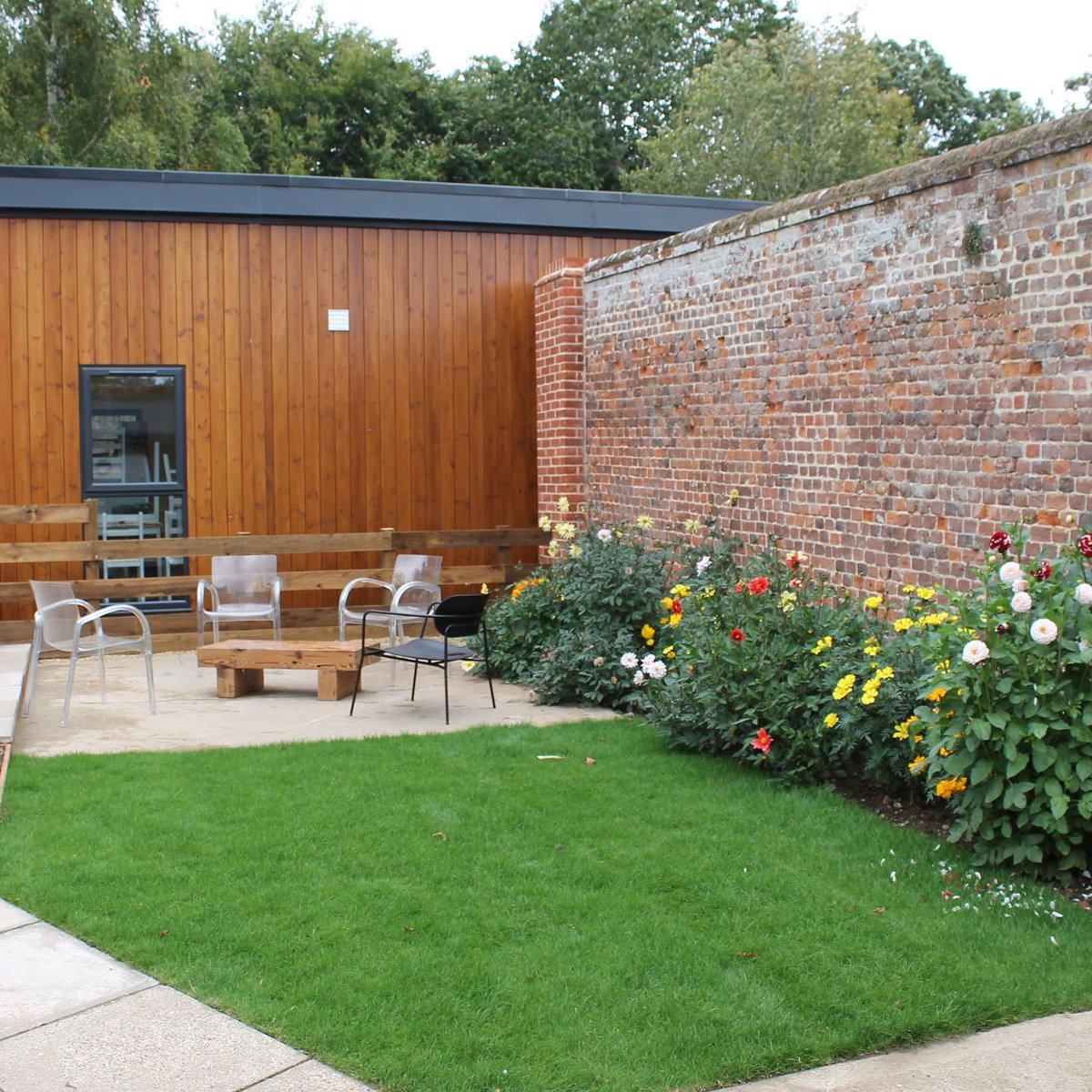 Great to hear that the <a href="/wallgardenshop/">The Walled Garden Shop & Café</a> is open! The community shop and café is located in the walled garden of Little Plumstead Hall, a country house turned hospital, which burnt down in 2016. New houses are being built on the surrounding estate, and the shop was craned in!