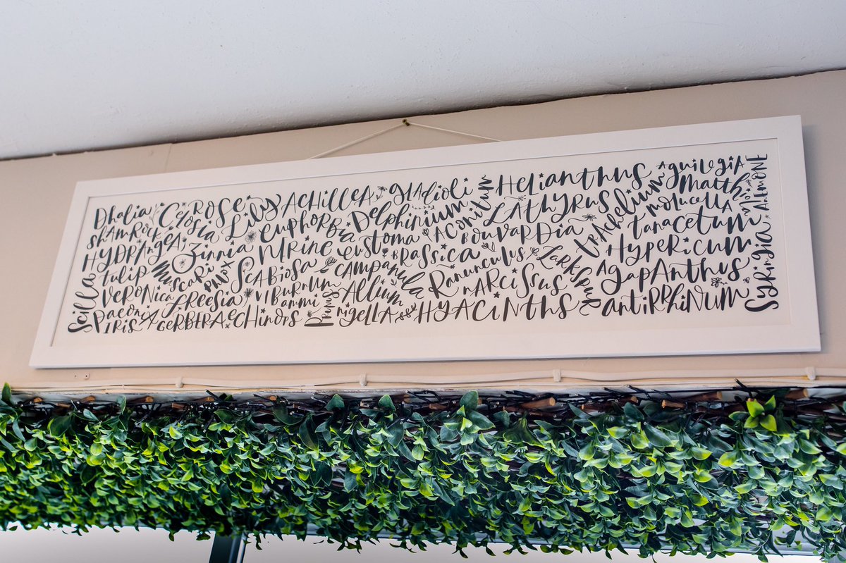 Our amazing #bespoke #art from the wonderful <a href="/jenroffe1/">Jen Roffe</a> - we love it! #supportlocalartists #supportlocalstalbans #stalbans #handpainted #flowers #flowerart #flowernames #florist #stalbansflorist 💚💚💚