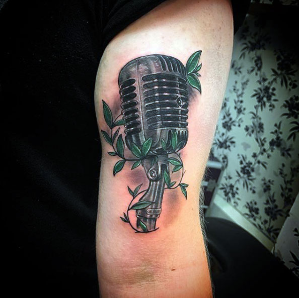 music tattoo by Scarlettcherry on deviantART in 2023  Microphone tattoo  Music tattoos Music symbol tattoo
