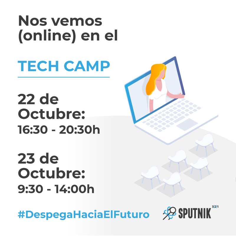 321_sputnik's tweet photo. ¡QUEDAN DOS SEMANAS PARA EL #TECHCAMP!🚀
Y los nervios, la ilusión, las ganas... vuelven a apoderarse de nosotros para ofreceros un seminario online único y brillante.
📩 En los días previos, recibirás toda la información sobre cómo acceder .
#DespegaHaciaElFuturo #Sputnik https://t.co/JkRo5qCJXJ