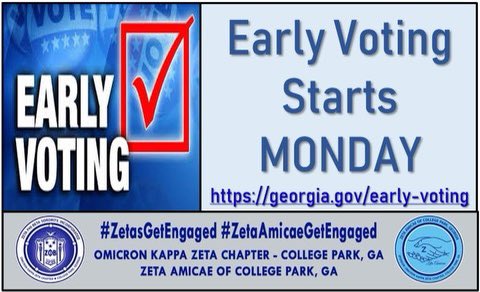 zphibokz's tweet photo. Omicron Kappa Zeta and the Zeta Amicae of College Park urge you to #GetEngaged. Make a plan to vote!
#ZetasGetEngaged
#ZPHIBOKZ #ZetaAmicaeofCollegePark #ZetaPhiBeta 
#ZPhiB
#ZetasVote 
#WhenWeAllVote 
#ZetaAmicaeVote #ZetaGetEngaged 
#GetOutTheVote https://t.co/aB7jxRRalJ