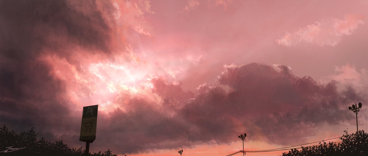 「夕焼け空を描きました。 」|fracocoのイラスト