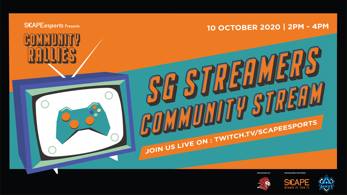 ardentsays's tweet photo. Catch @melvallous , our founder as she speaks at the upcoming SCAPEesports Community Rallies livestream, organised by SGstreamers. Learn more about us and streamers in general during a Q&amp;A segment before we indulge in some Fall Guys action with the hosts!

@SCAPEsg #ardentgg https://t.co/s99Ypfzqo6