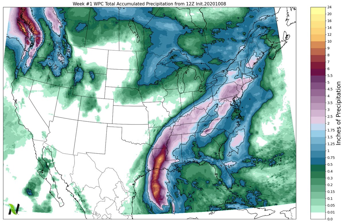 snodgrss's tweet photo. Ag Forecast 10-8-2020

https://t.co/mCQgqxb72s 

Hurricane Delta
Heavy Rains in Pacific Northwest
California Trends Drier
Weekend Storm Potential in Midwest
Western Ridge Reforms
Update on Black Sea
Long Range Analysis for South America

15-day Temp Pattern + 7-day WPC Precip⬇️ https://t.co/bSOsJUjUN1