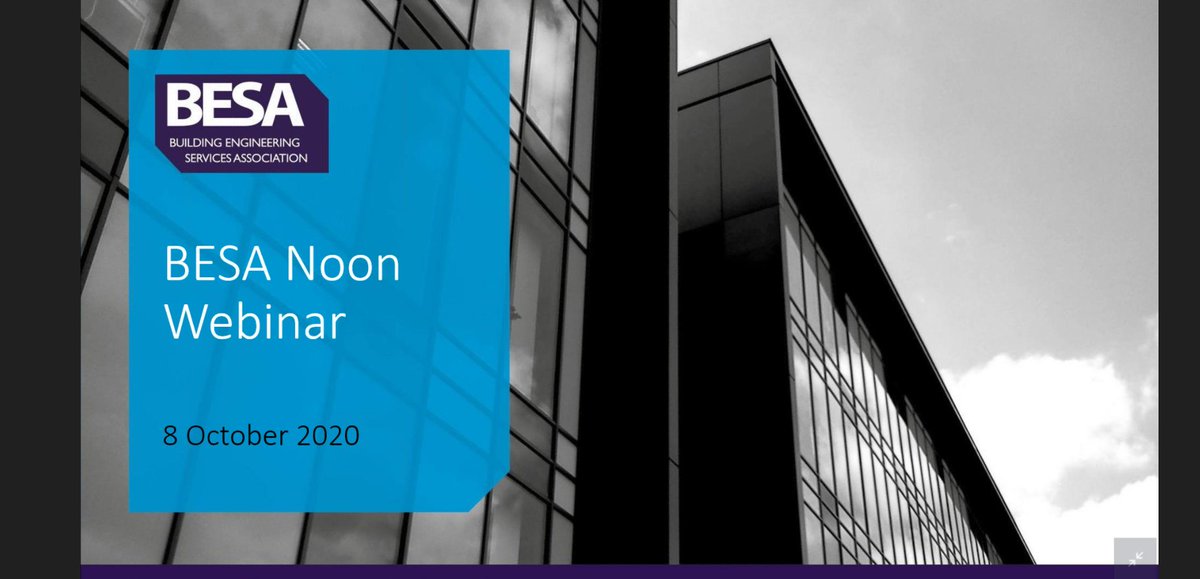 We are now live with our latest noon webinar giving industry updates and the latest #covid19 guidance. 

Read this thread for the key messages :-)

#buildingservices #webinar