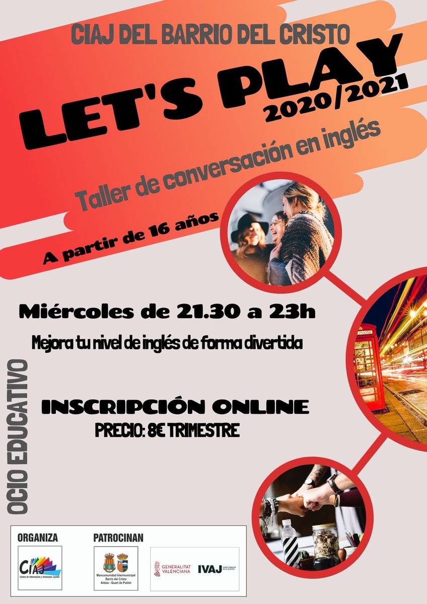 ¿Quieres saber más acerca de nuestros talleres?
Te contamos qué es el Taller de Let's Play.
Inscripciones on-line: forms.gle/Us34G2zFQV9aTE…
Inicio 14 de octubre.