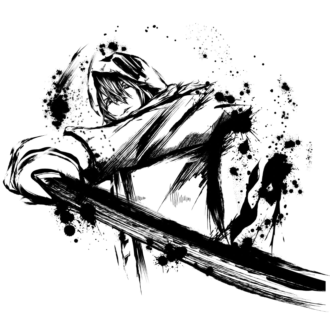 Fool 墨絵03 孤独な戦士 墨で線を描くその三 Foolの墨絵アート イラスト好きな人と繋がりたい T Co Dhjvk1uhfz Twitter