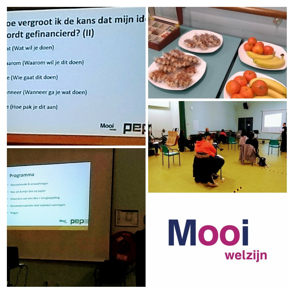 Workshop Activiteit ontwerpen en fondsen aanvragen voor actieve bewoners #Moerwijk <a href="/PEPDenHaag/">PEP Den Haag</a> <a href="/Mooiwelzijn/">Mooi welzijn</a> ondersteunen #bewonersparticipatie