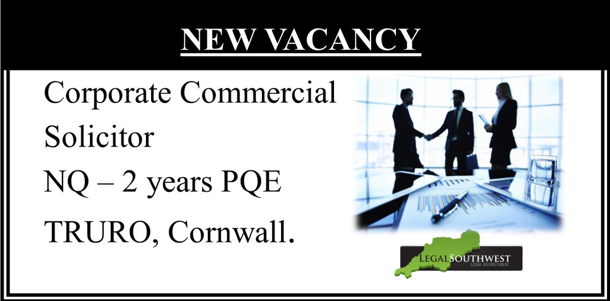 Corporate Commercial Solicitor NQ – 2 years PQE  legalsouthwest.co.uk/job/corporate-…