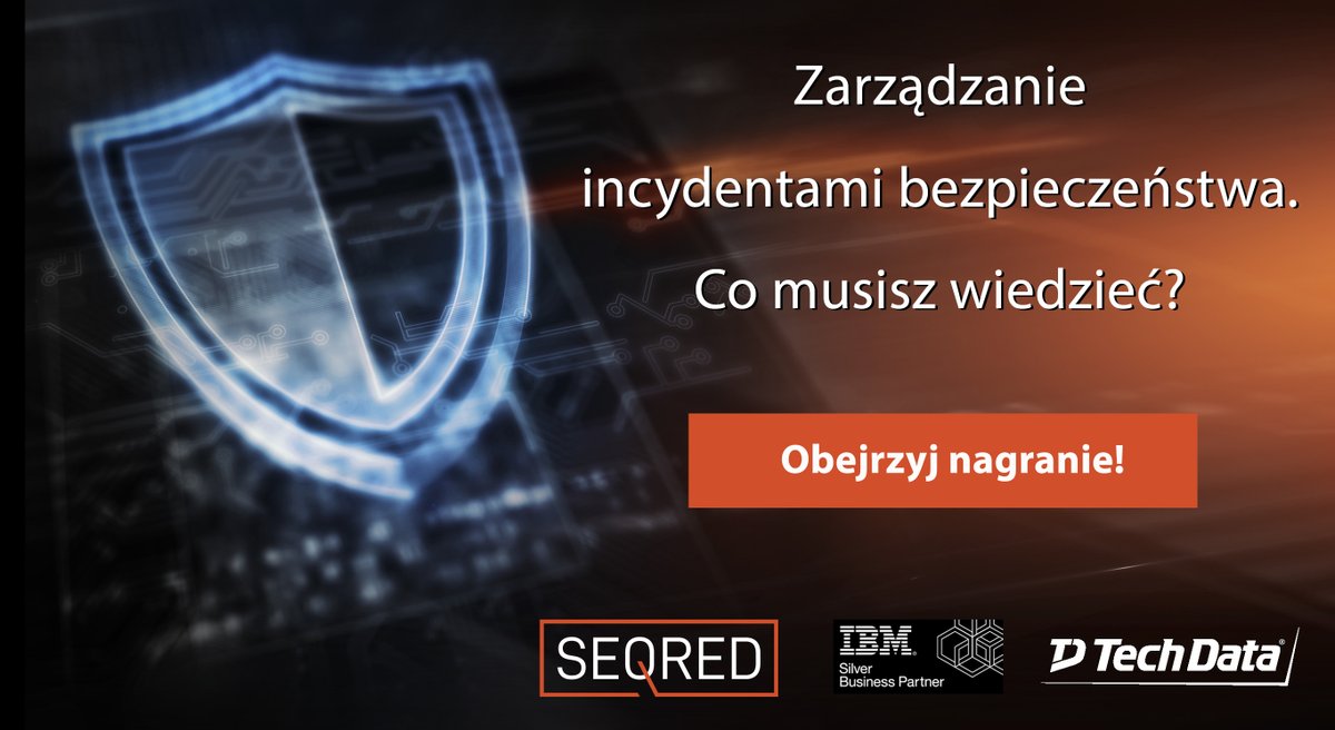 ❓Jak szybko i sprawnie wdrożyć proces zarządzania incydentami? 
❓Kiedy trzeba, kiedy można, a kiedy nie warto automatyzować zadań z tego zakresu? 

Jeśli nie mogłeś uczestniczyć w webinarze, zobacz nagranie: e-seminaria.pl/TD-Bezpieczens……

#SIEM #SOAR #IBM #incidentresponse