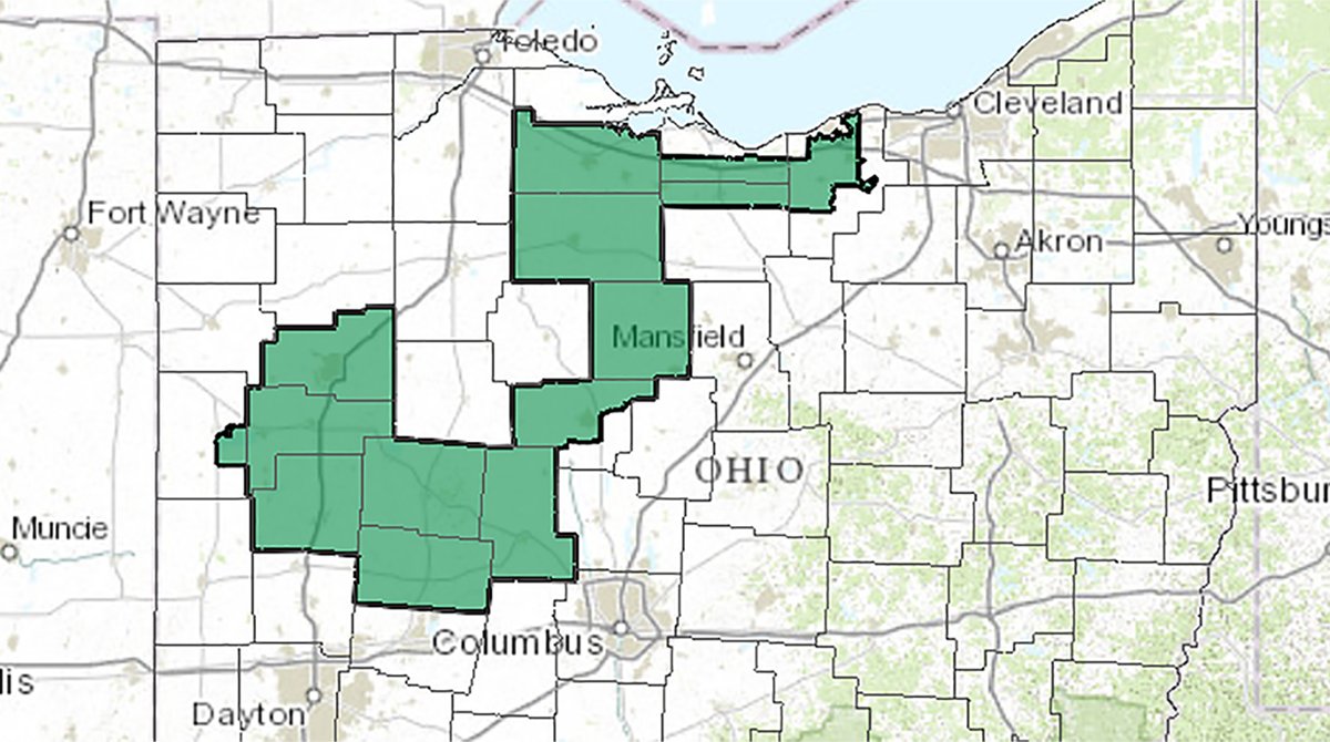 Here is a map of Jim Jordan's district. Yes, it looks like a duck, twisting and turning from Lorain down to Urbana (!)But the deeper problem is that it's rigged. It's designed in a way that allows Jordan to act like he does, every day, with no accountability back in Ohio. 3/