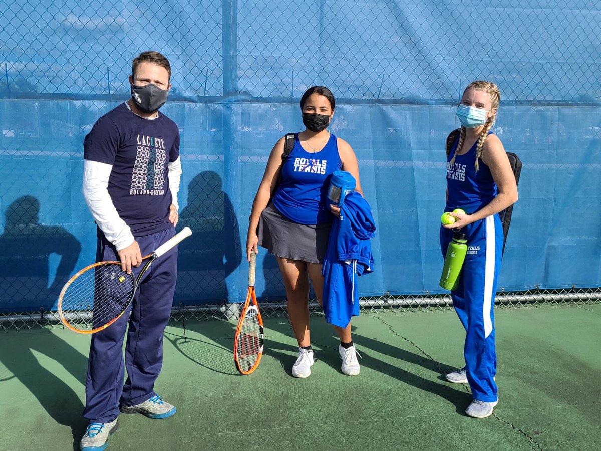 Our two seniors right before senior night! Good luck to you both!!!