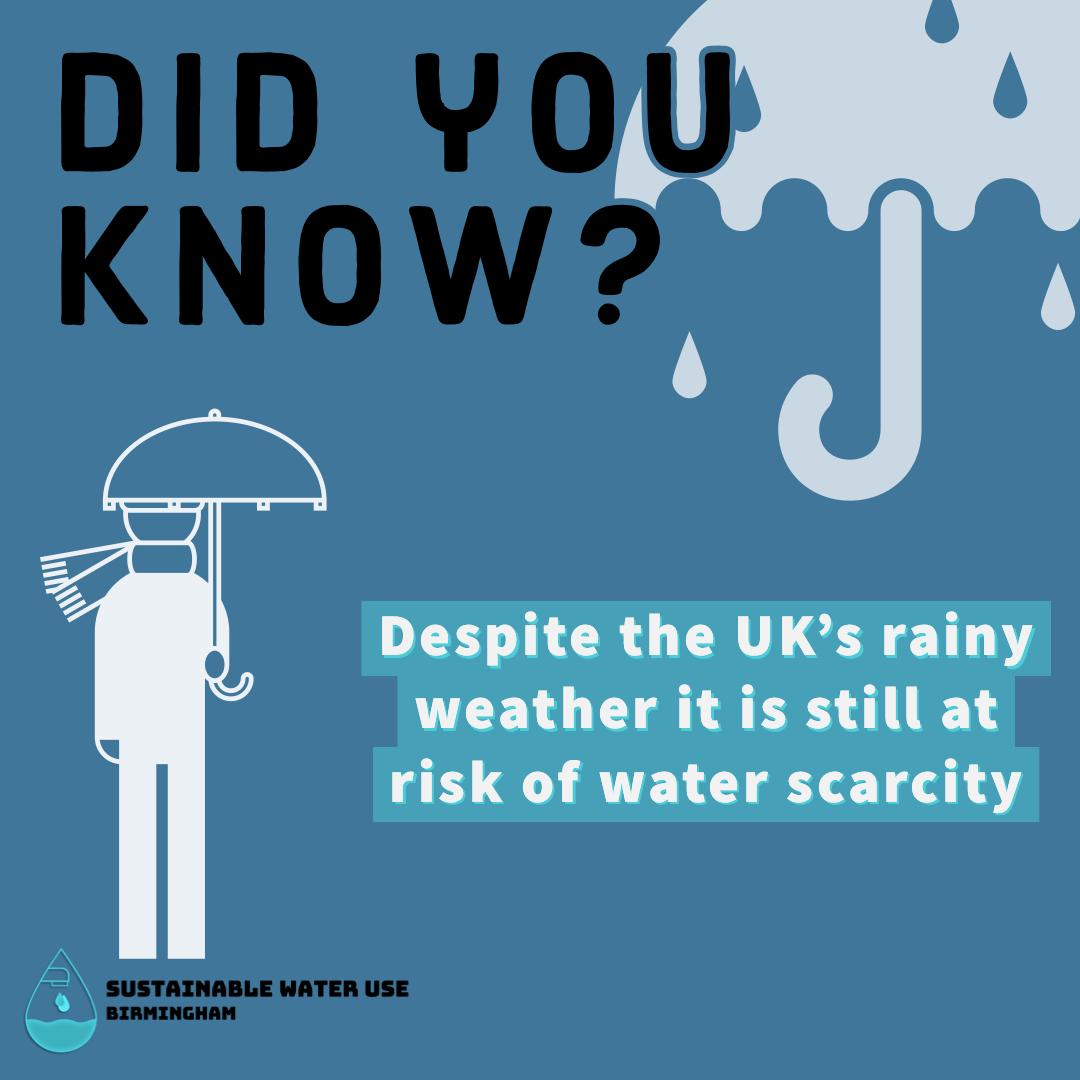 The UK is famous for its wet and rainy weather, but the nation is at risk of water scarcity. Parts of the UK are dryer than Mumbai and Nairobi! Climate change is altering our weather patterns with predictions of much wetter winters and warmer drier summers (Water UK, 2020)
