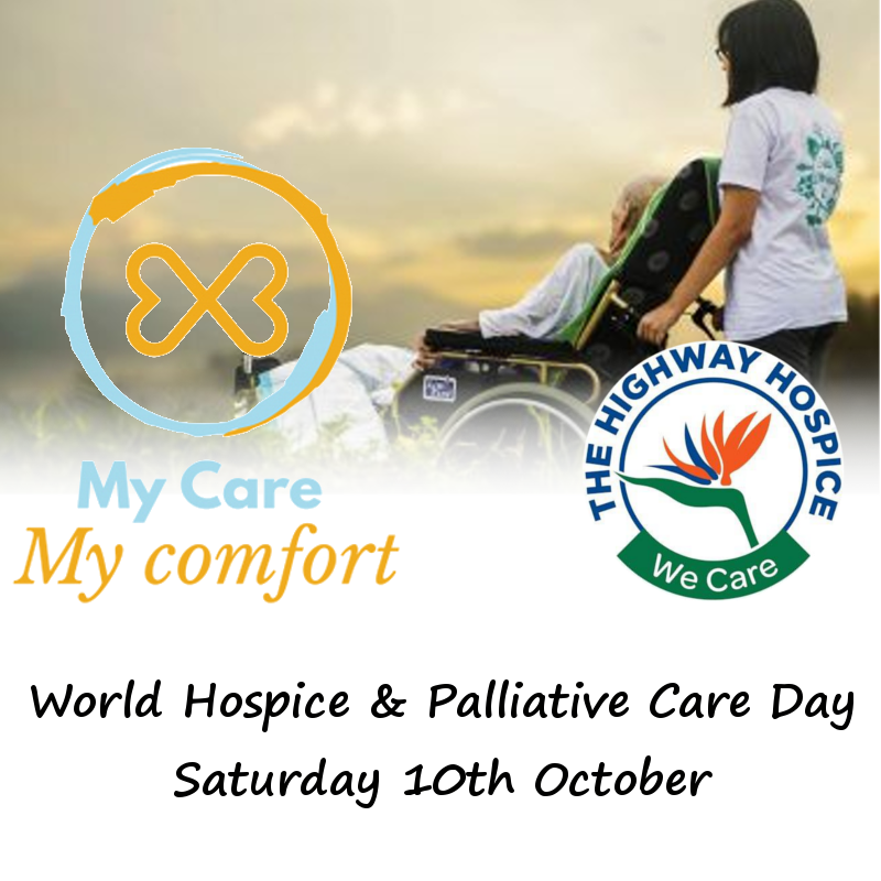 It's World Hospice &amp; Palliative Care Day on Saturday 10th October.  Join us in celebrating those amazing people delivering this human right to #mycaremycomfort Big thanks to our team who make it all happen, support them here highwayhospice.co.za/world-hospice-…