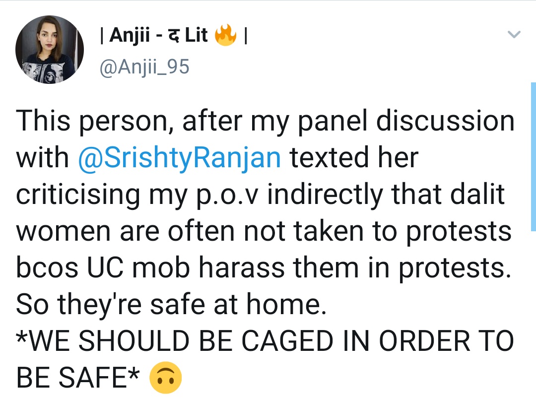 In *cage* u were not able to speak what is ur ideology  and now savarna allyship Definately u are caged And wants to be In a cage