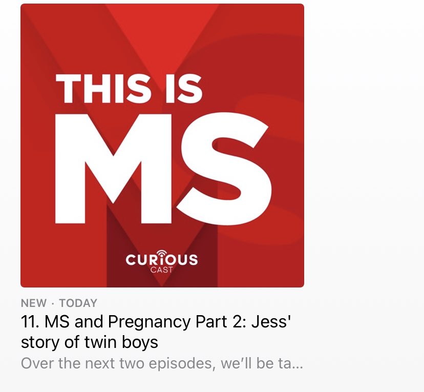 🚨NEW EPISODE🚨 We focus on parenting while living with MS. Jess is a mom of newborn twin boys  👩‍👦‍👦  She’s strong and taking care of herself mentally, physically and emotionally LISTEN NOW: link.chtbl.com/this-is-ms
