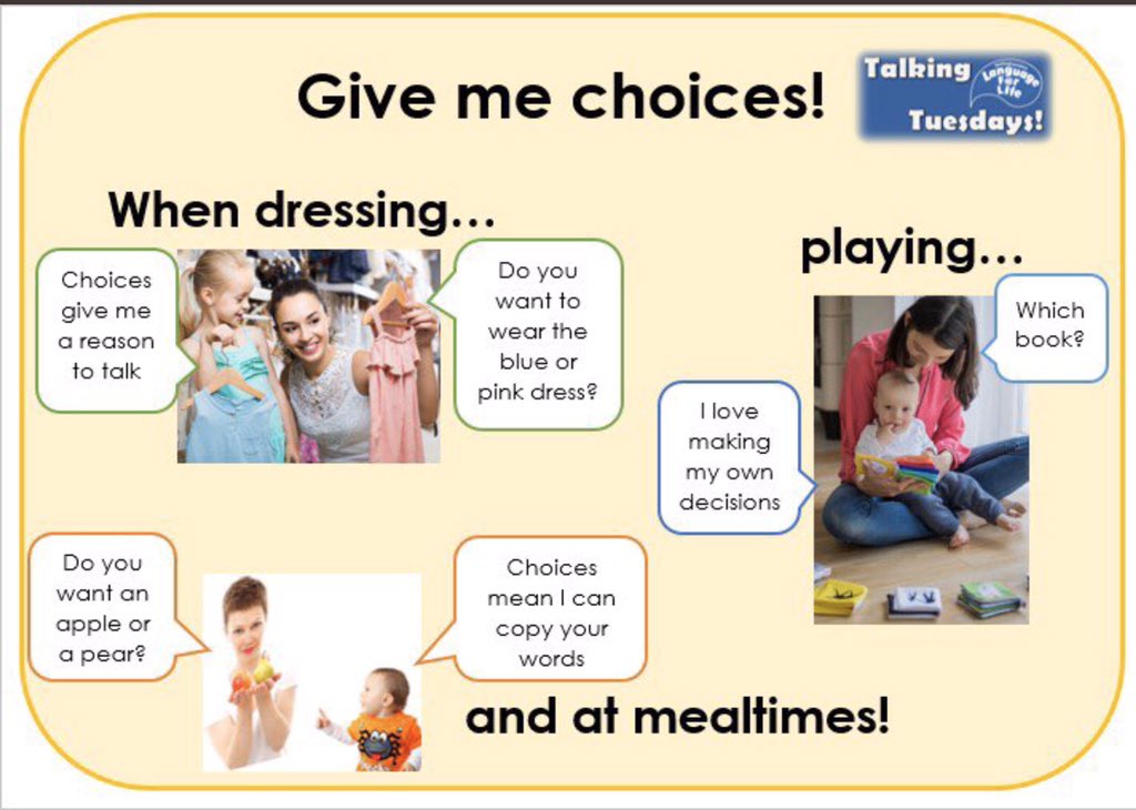 HTAClassJC's tweet photo. Choices are a great way to give children the opportunity to communicate verbally or non-verbally though pointing https://t.co/6RZ8RhABaQ
