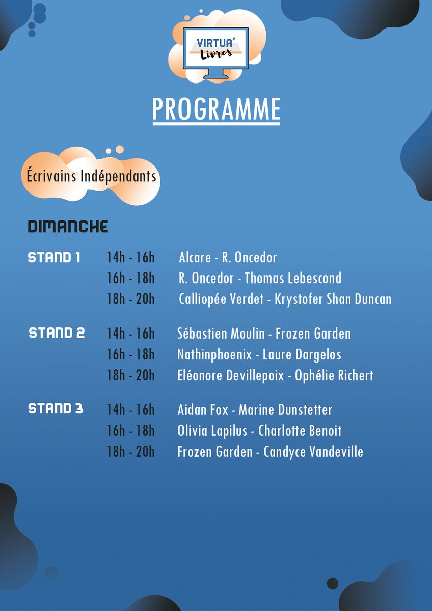 CrossRoads (@crossroadsfr_) on Twitter photo Découvrez le programme des #écrivains #ecrivains #indépendants #autoédités qui seront présents à la prochaine édition de Virtua'Livres du 23 au 25 octobre sur notre serveur Discord (discord.gg/AXKuxgj) #autoedition @AidanFoxAuteur <a href="/OniOnidra/">Charlotte Benoit</a> <a href="/eleonoredvpx/">Eléonore Devillepoix</a> #auteurs #auteur Découvrez le programme des #écrivains #ecrivains #indépendants #autoédités qui seront présents à la prochaine édition de Virtua'Livres du 23 au 25 octobre sur notre serveur Discord (discord.gg/AXKuxgj) #autoedition @AidanFoxAuteur <a href="/OniOnidra/">Charlotte Benoit</a> <a href="/eleonoredvpx/">Eléonore Devillepoix</a> #auteurs #auteur