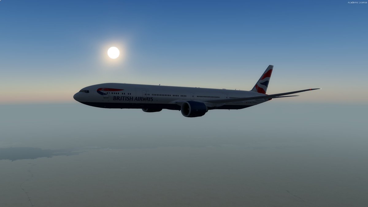 FlightsimMartin's tweet photo. "P3D Europe Farewell Tour"-Part 2: From #UK2000 EGLL to #FlyTampa OMDB in the #PMDG Boeing 777-300. https://t.co/FRqjD4555N