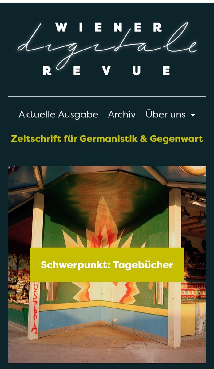 Unsere 1. Ausgabe ist online: #WienerDigitaleRevue mit Schwerpunkt #Tagebuch, Berichten aus der digitalen Praxis &amp; #Strigl|s Revue //  univie.ac.at/wdr/
mit <a href="/ingoboerner/">Ingo Börner</a> #Straub #Kaufmann #Tezarek #Zolles <a href="/univienna/">Universität Wien</a> // <a href="/umblaetterer/">Seamus Justin</a>