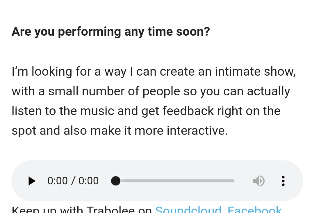 trabolee's tweet photo. came across the first interview I ever did and it feels like serious DeJa Vu. Things turned out exactly like how I said...and just before covid happened. #SADFA https://t.co/PZCAoITDcY