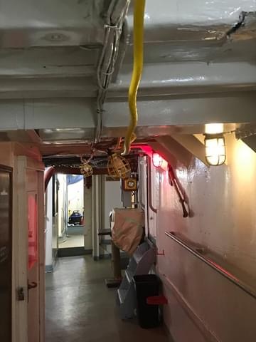 HMCSSACKVILLE1's tweet photo. From #ThePaintLocker on FB: FMF will address our distribution system for shore power & our generator - currently a mish-mash of items put in place over the decades. (While our SWW-era power system is still in place it isn’t operable.) Temporary lighting is also being provided. https://t.co/CagSoL4fVC