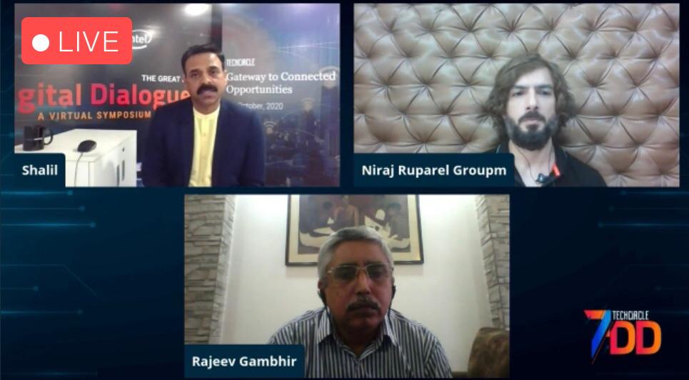 MosaicDigitalIN's tweet photo. @niraj_ruparel, Head of Mobile &amp; Emerging Tech, GroupM India, @Rgambhir, Angel Investor &amp; Independent Consultant &amp; @shalilgupta, CBO, #MosaicDigital on #5G and the Infinite Possibilities at TechCircle Gateway to Connected Opportunities. 
#TechCircleN2N #TechCircle7DD https://t.co/nL01nYeJyf