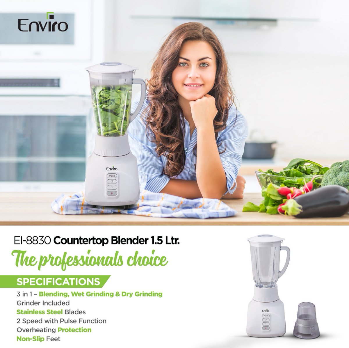 EnviroOfficial's tweet image. Enviro-Countertop Blender. Now everything has become so easy.  #Enviro #LiveBetter #CountertopBlender #HomeAppliances #KitchenAppliances #KitchenEssential #Food #Cooking