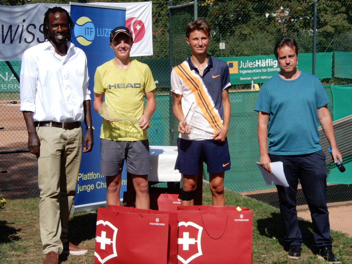 Marco Keller (@marcojkeller) on Twitter photo Today, <a href="/swiss_tennis/">Swiss Tennis</a> players Leandro Riedi and Dominic Stricker advanced to the semis of the Juniors <a href="/rolandgarros/">Roland-Garros</a> . here they are after the final of the @ITFLuzer2018, a tournament I am happy to be a co-organizer. Events like this allow young players to progress on home soil. Today, <a href="/swiss_tennis/">Swiss Tennis</a> players Leandro Riedi and Dominic Stricker advanced to the semis of the Juniors <a href="/rolandgarros/">Roland-Garros</a> . here they are after the final of the @ITFLuzer2018, a tournament I am happy to be a co-organizer. Events like this allow young players to progress on home soil.