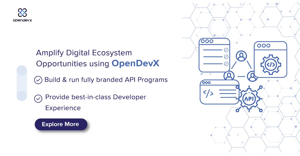 Consolidate your sprawling enterprise APIs on a universal API platform. OpenDevX - an open-source framework designed to manage multiple API programs &amp; amplify digital ecosystem opportunities for your enterprise. 
Learn More: opendevx.io