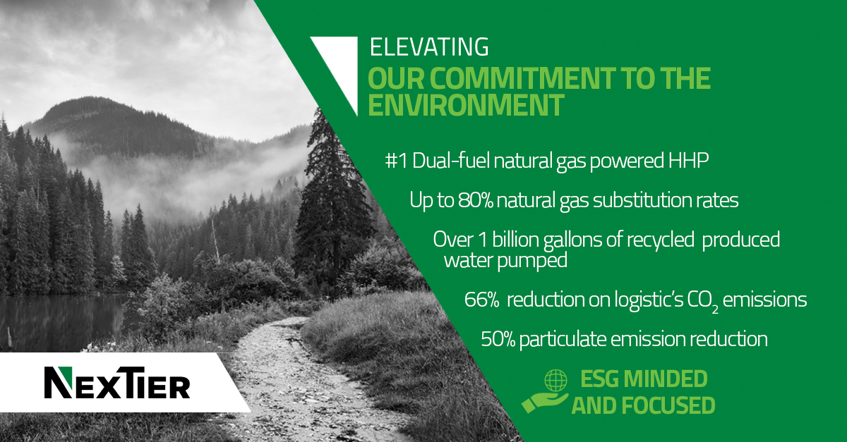 NexTier is focused on the environment and reducing our overall carbon footprint. To learn more visit us at nextierofs.com/esg-commitment/